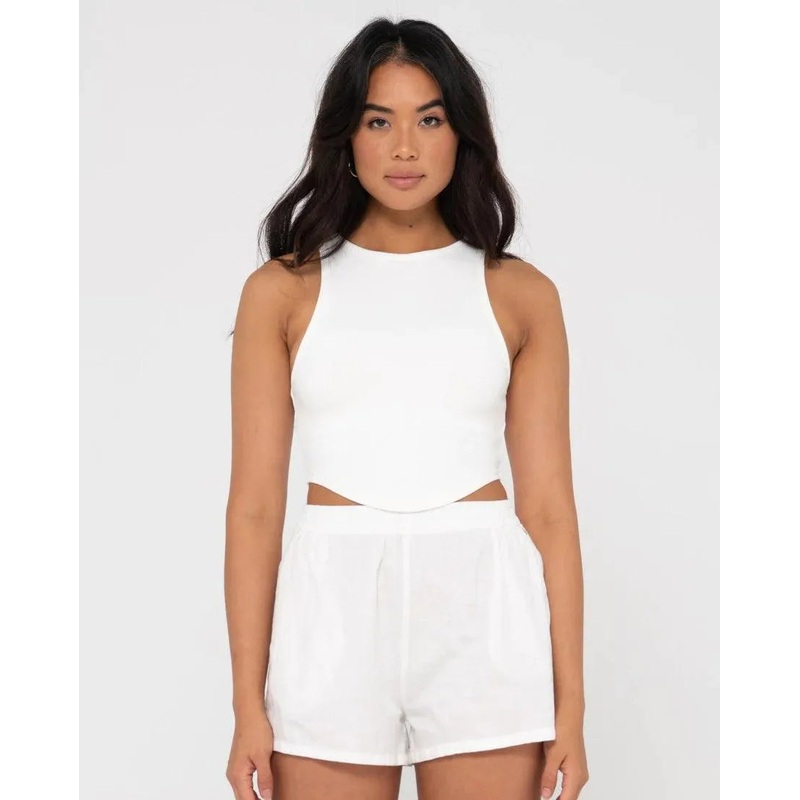 Vicky Curved Hem Crop Tank