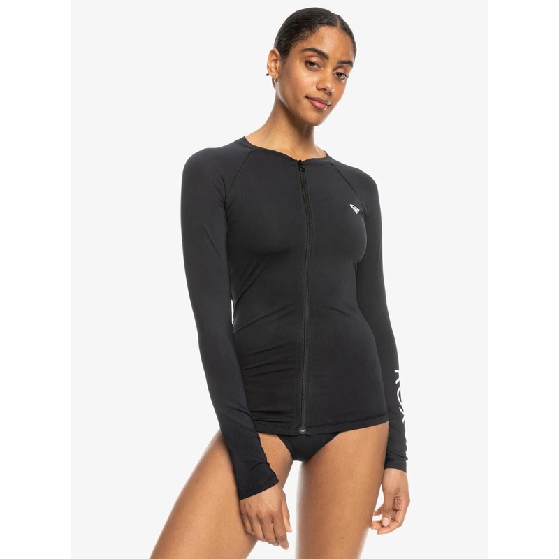 Womens New Essentials Long Sleeve Zip-Up Rash Vest