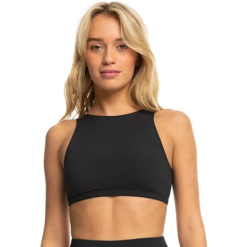 Womens Roxy Pro The Pop Up Crop Bikini Top