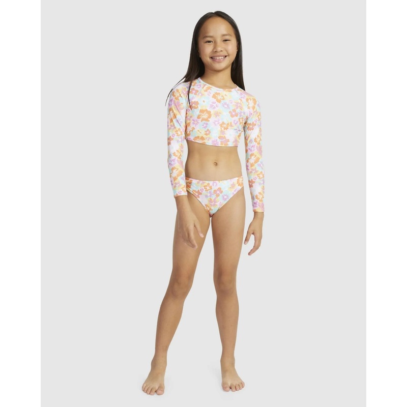 Floraya Ls Crop Top Set