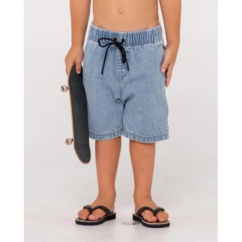 Manila Folder Denim Elastic Short Runts