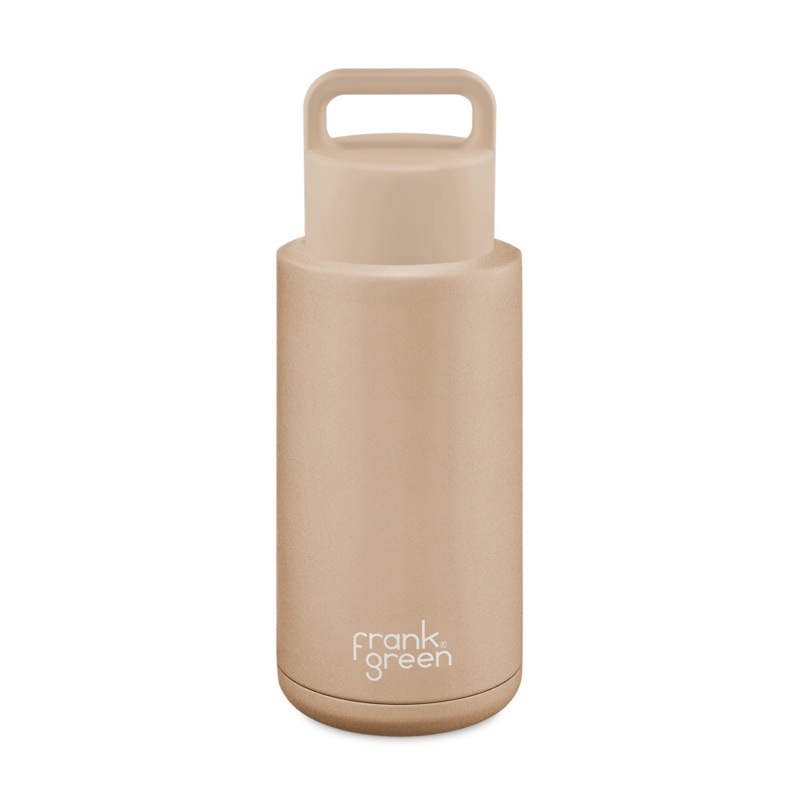 Frank Green Ceramic Reusable Bottle (Grip Finish) With Grip Lid - 34Oz / 1,000Ml