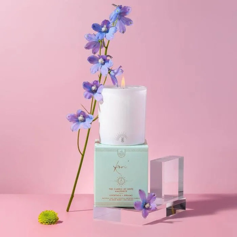 Kori' | Crystal Infused Candle Of H- Ope | Cocktails + Dreams