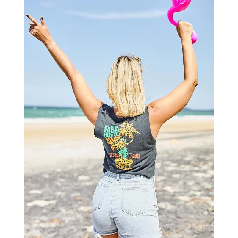 Aloha From Hell | Womens Crop Muscle