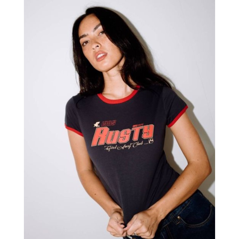 Girls Surf Mini Ringer Tee