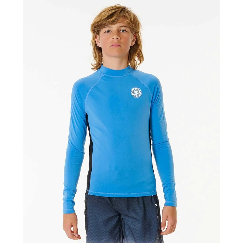 Icons Uv Brushed Long Sleeve Rash Vest - Boys (8-16 Years)