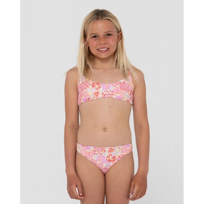 Rio Hibiscus Printed Bikini Set Girls
