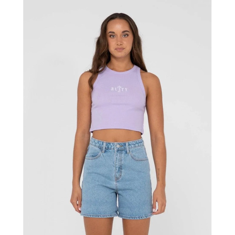 Rusty Sunrise Racer Tank Top