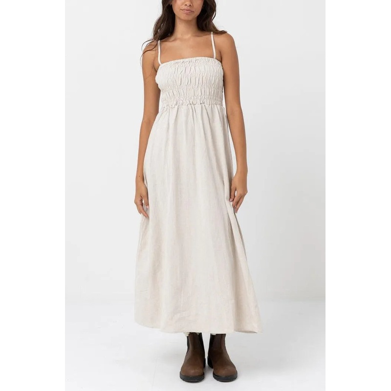 Classic Shirred Maxi Dress