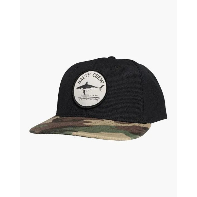 Bruce 6 Panel - Black/Camo