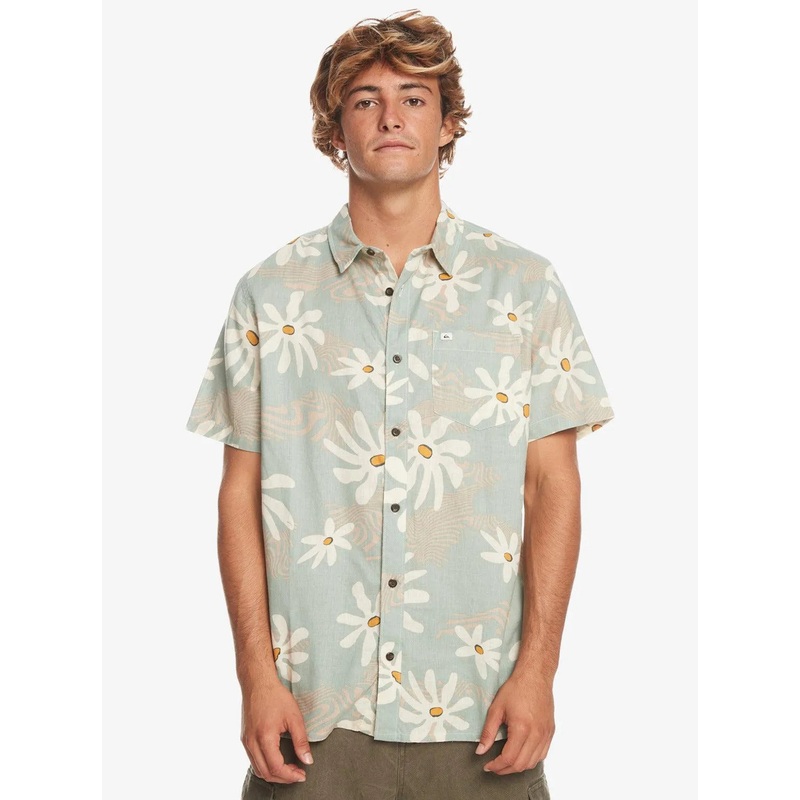 Mens Trippy Floral Short Sleeve Shirt