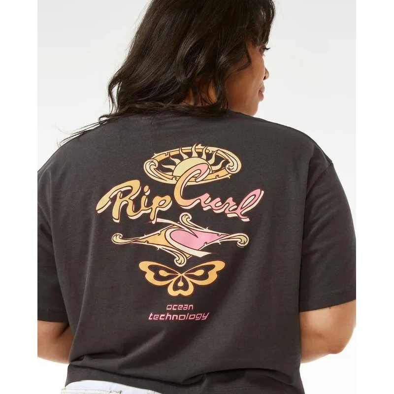 Rolling Curl Crop Tee