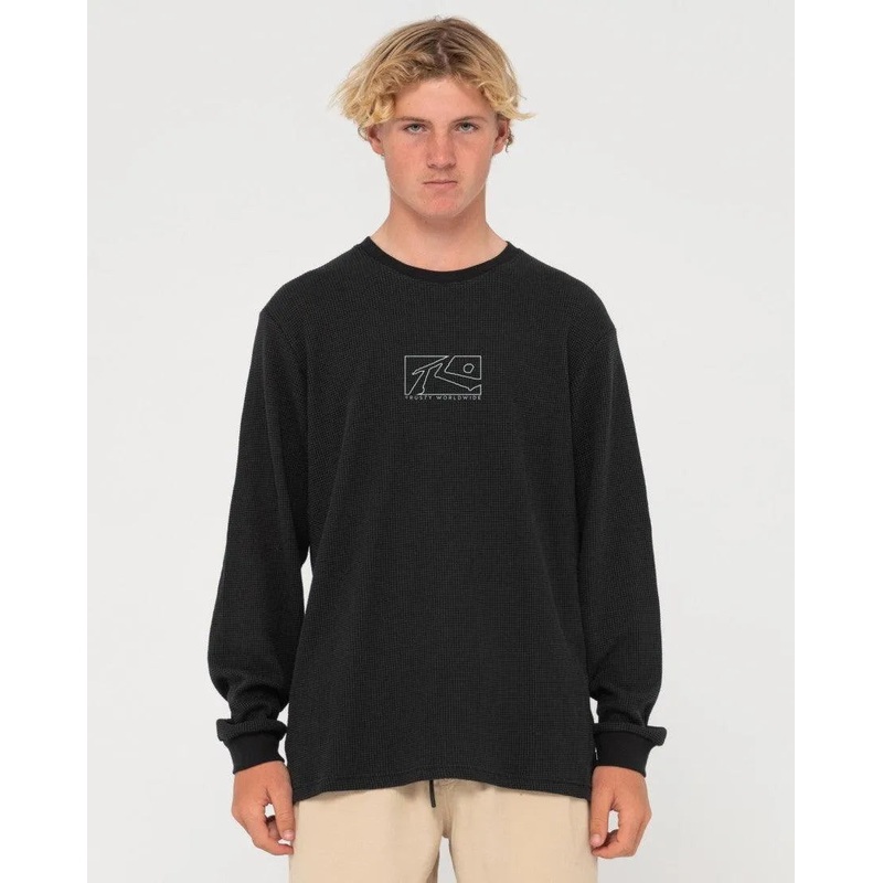 Boxed Out Waffle Long Sleeve Tee
