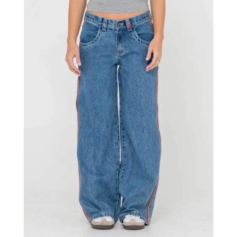 Flip Mommy Low Rise Wide Leg Denim Jean