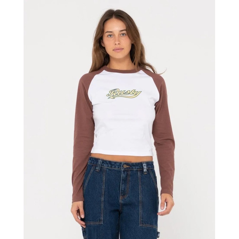 Norty Long Sleeve Raglan Baby Tee