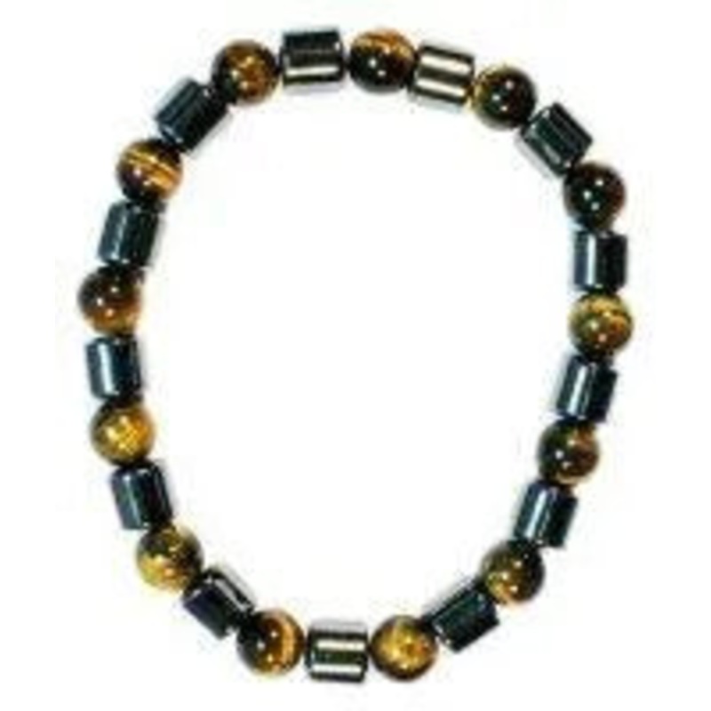 TIGER EYE/HEMATITE BRACELET