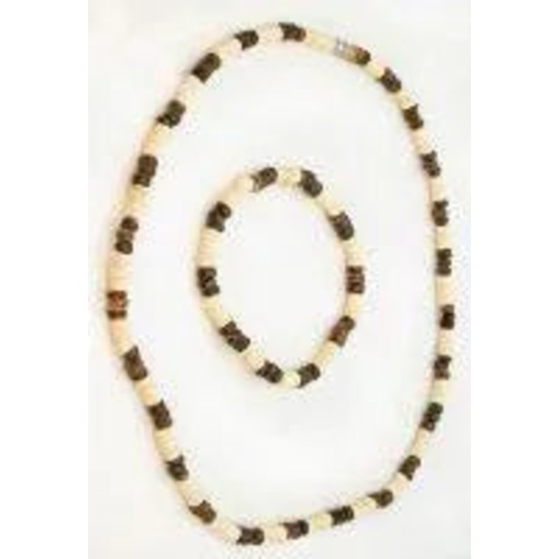 Coconut & Natural Beaded Set