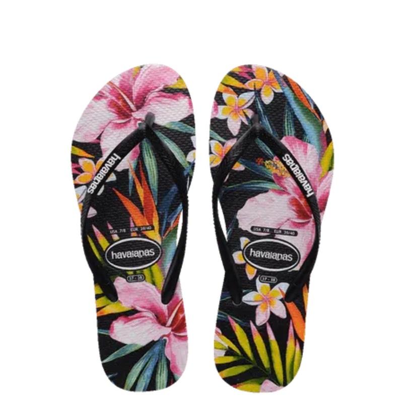 Havaianas Girl's Kids' Slim Floral Palm Thongs
