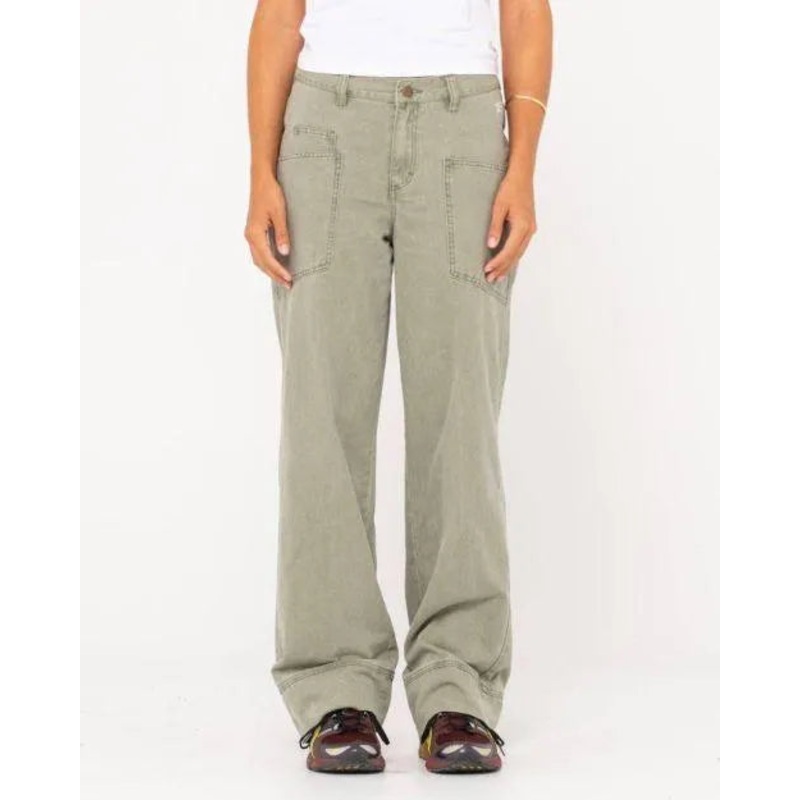 Brooks High Rise Wide Leg Twill Pant