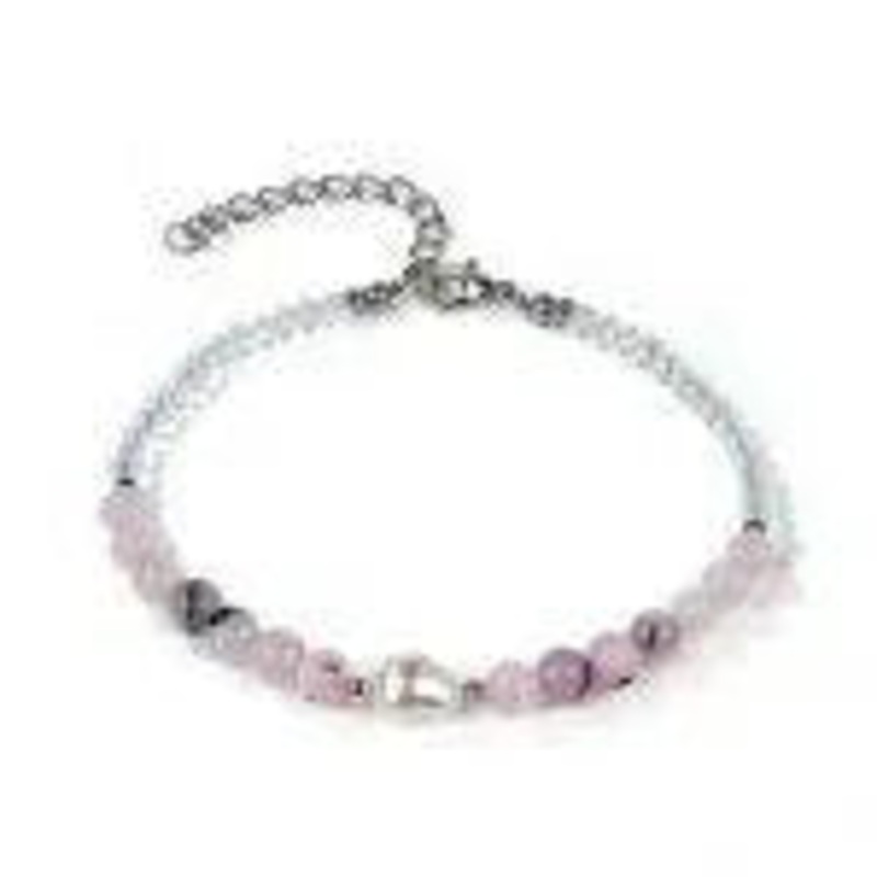 ROSE QUARTZ & PEARL ANKLET
