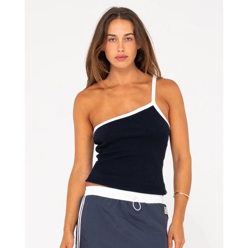 Sling One Shoulder Contrast Tank