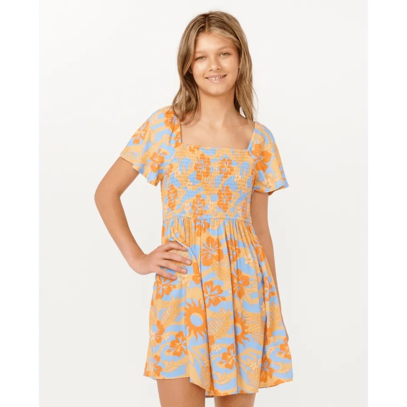 Sun Sol Shirred Dress- Girl