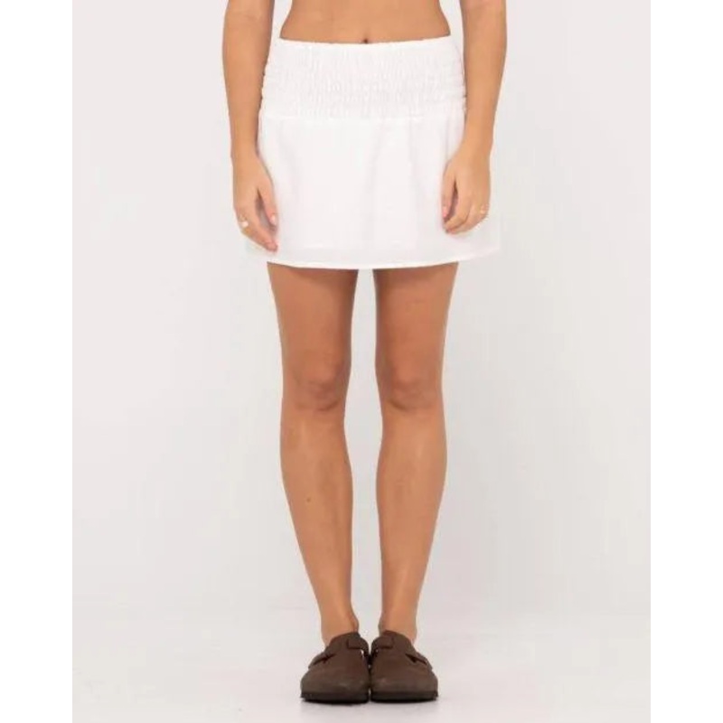 Palm Springs Shirred Mini Skirt