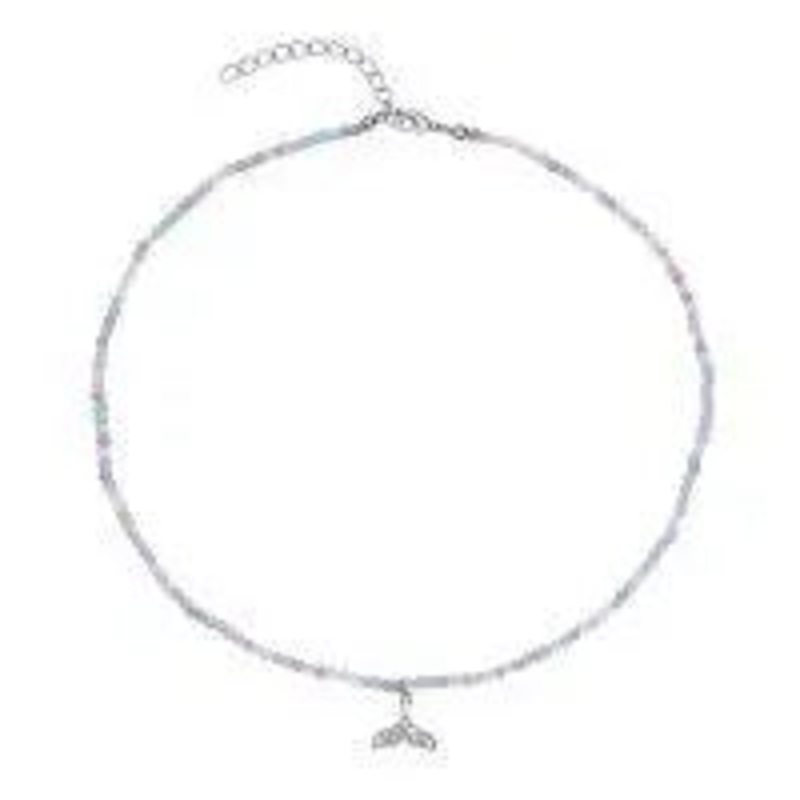 PASTEL PUMPKIN BEAD CHOKER W/ WHALE TAIL