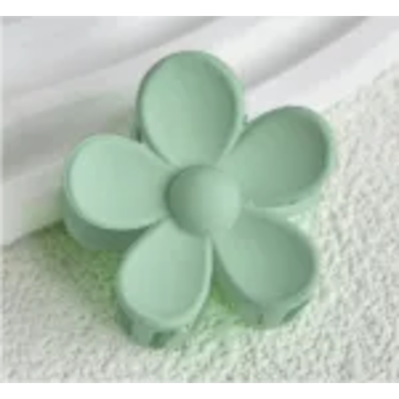 SMALL PASTEL GREEN DAISY HAIR CLIP