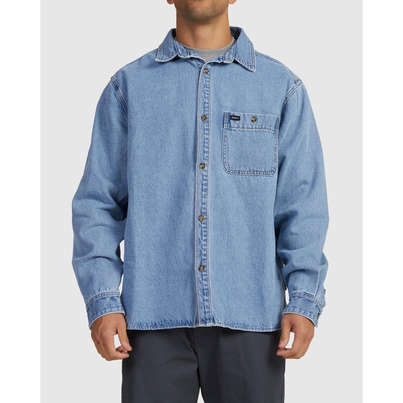RVCA Wide Load Denim LS Shirt Win24
