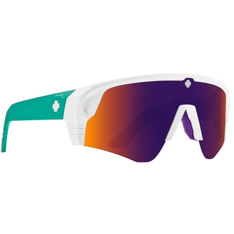 Spy Monolith Speed Mt Wht Tl/Purple Mirror Sunglasses