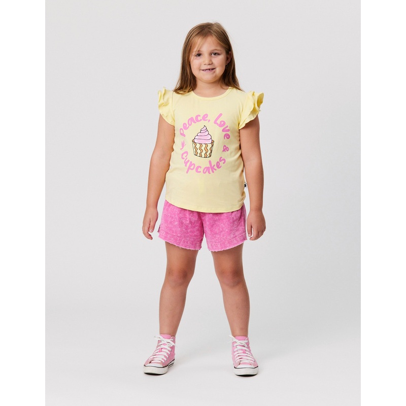 Kissed By Radicool Lemon Cupcake Frill Tee - Sum24