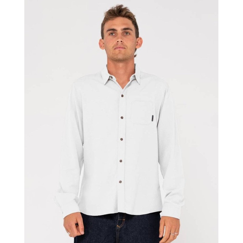 Rusty Overtone Long Sleeve Linen Shirt - Sum24
