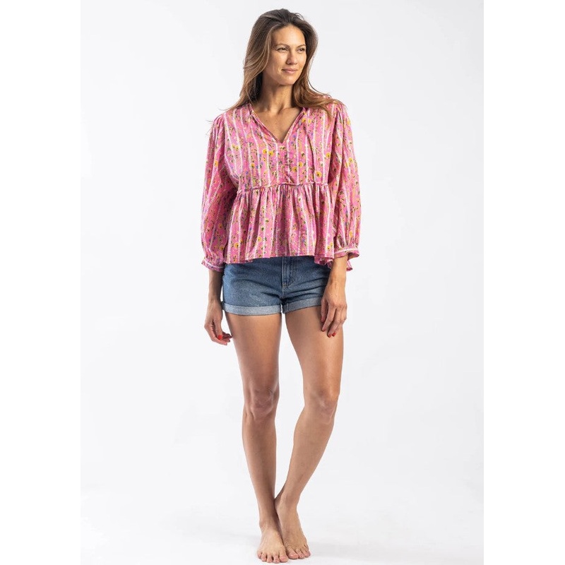 Amuse Society Bianca LS Woven Top - Sum24