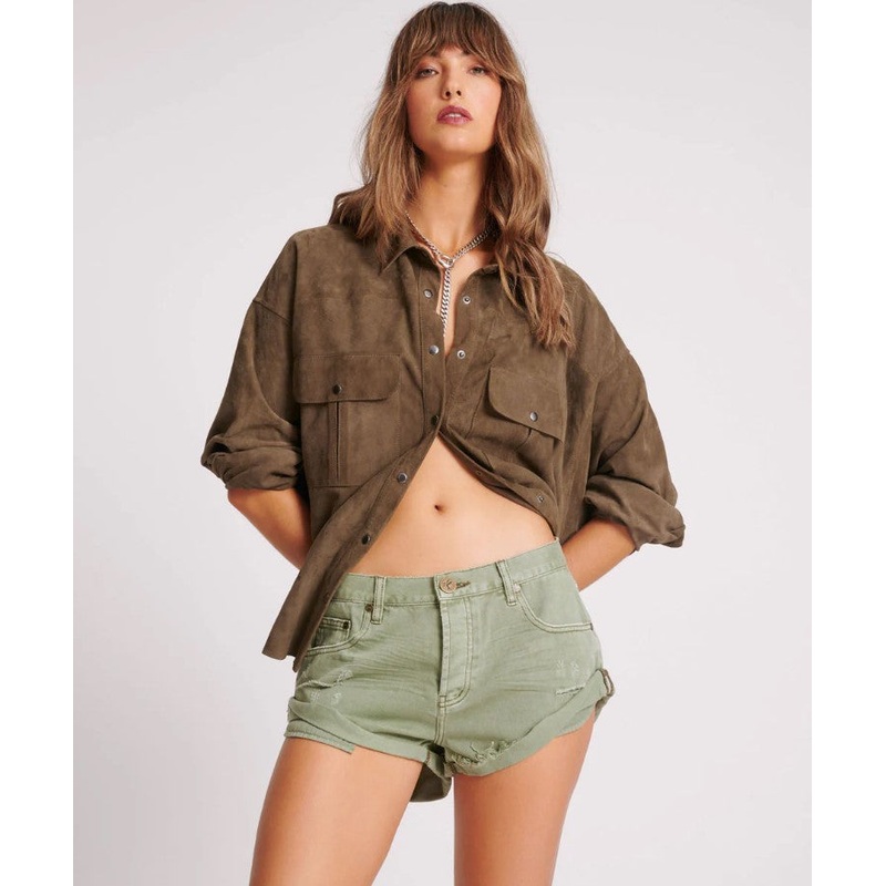 One Teaspoon Bandit Low Waist Denim Shorts - Sum24