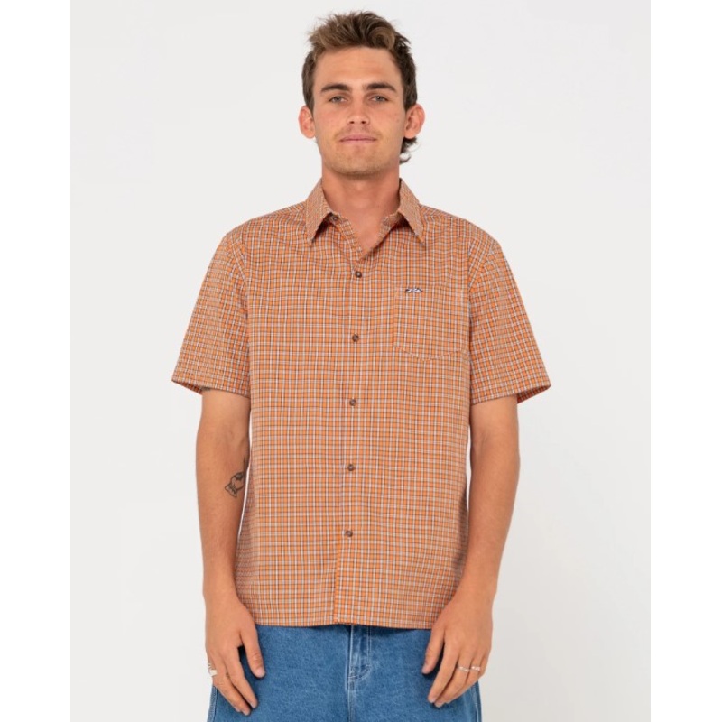 Rusty Datsun Short Sleeve Checked Shirt - Sum24