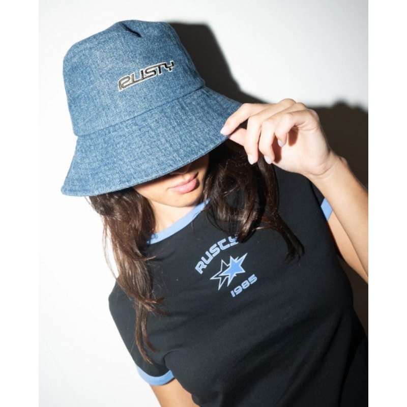 Rusty Miss Me Denim Bucket Hat - Sum24