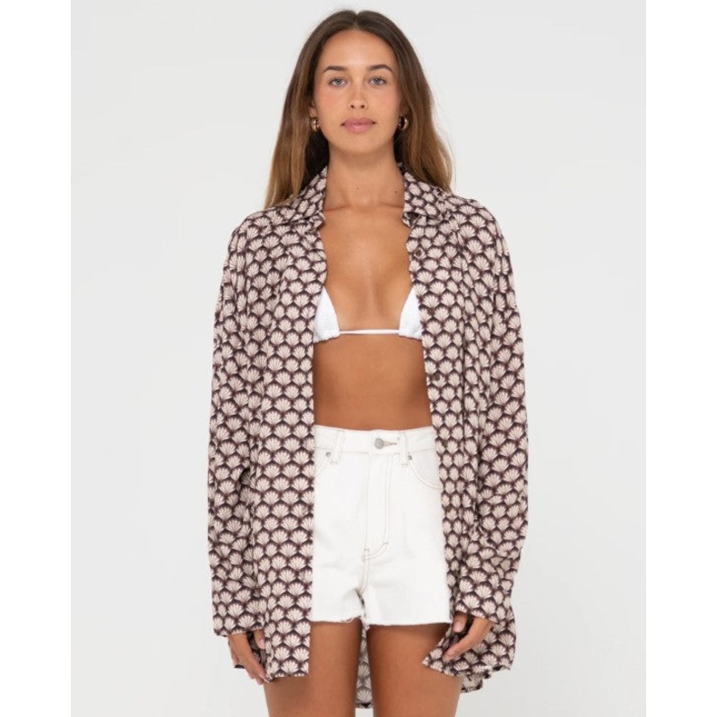 Rusty Sorrento Oversized Long Sleeve Shirt - Sum24