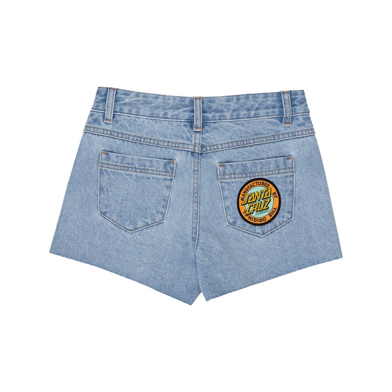 Santa Cruz Girls MFG Dot Retro Denim Shorts - Sum24