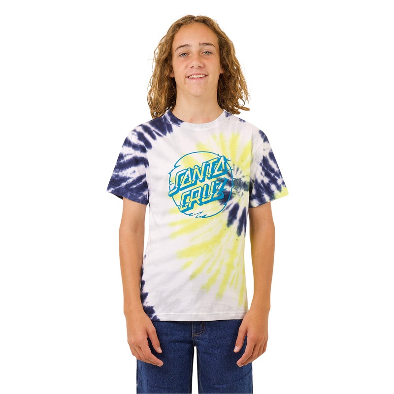 Santa Cruz Youth Vivid Dot Mono Front Tee - Sum24