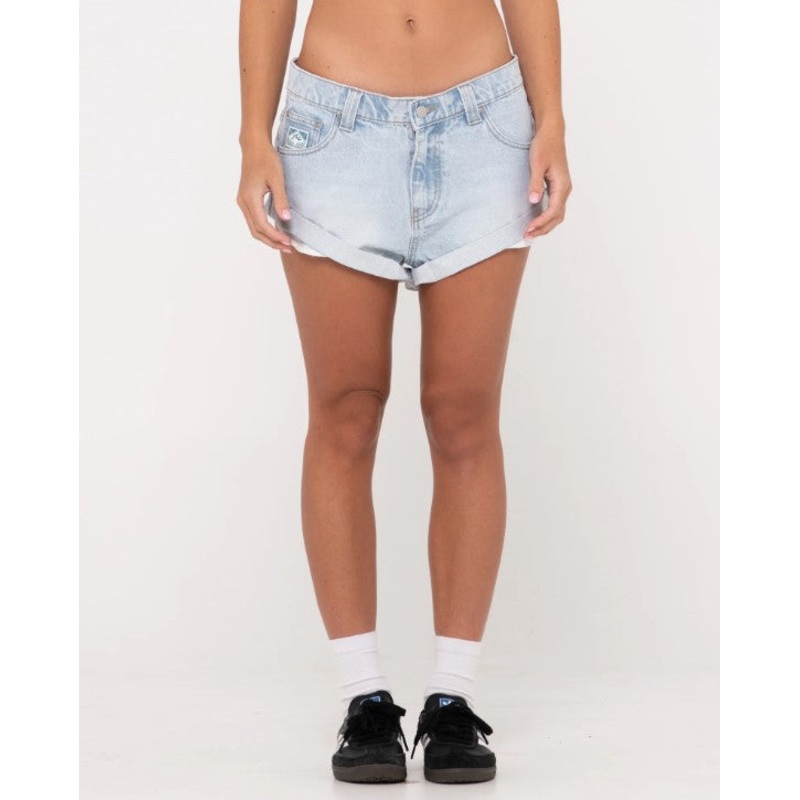 Rusty Phoenix Low Rise Denim Mini Shorts - Sum24