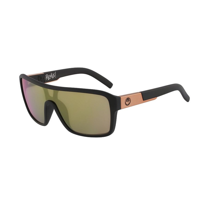 Dragon Remix Matte Black/LL Rose Gold Ion Sunglasses
