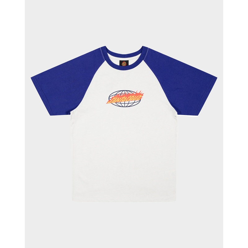 Santa Cruz Global Flame Strip Front Raglan Tee - Sum24