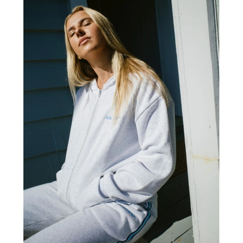 Rusty Flip Mommy Oversize Zip Hooded Fleece Hoodie -Win25