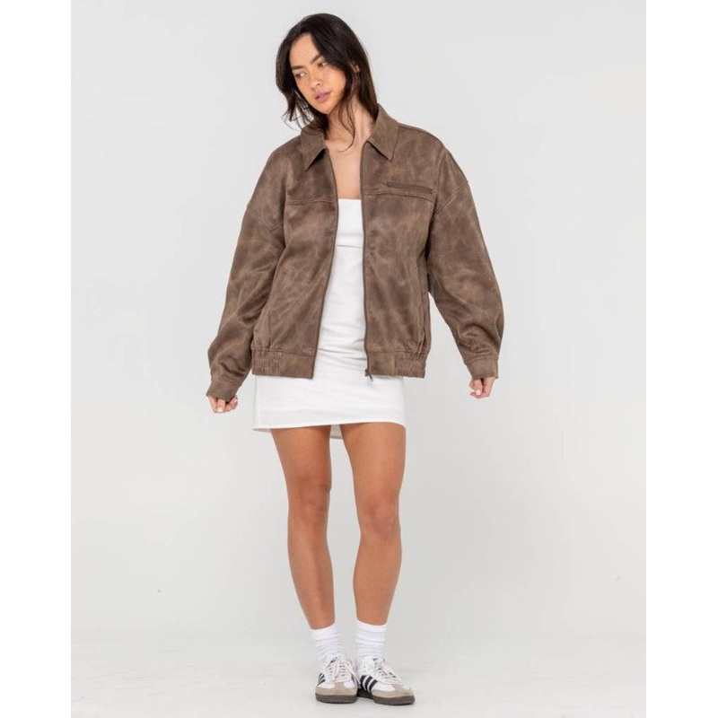 Rusty Back Street Faux Leather Jacket - Win25