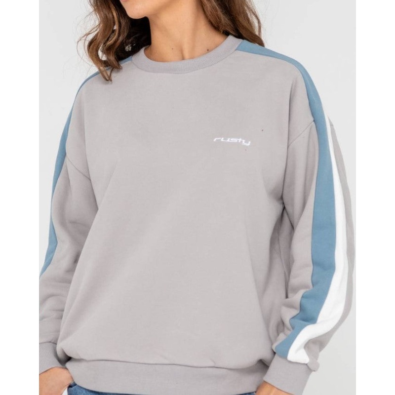 Rusty Racing Stripes 2.0 Oversized Crew Fleece - Win25