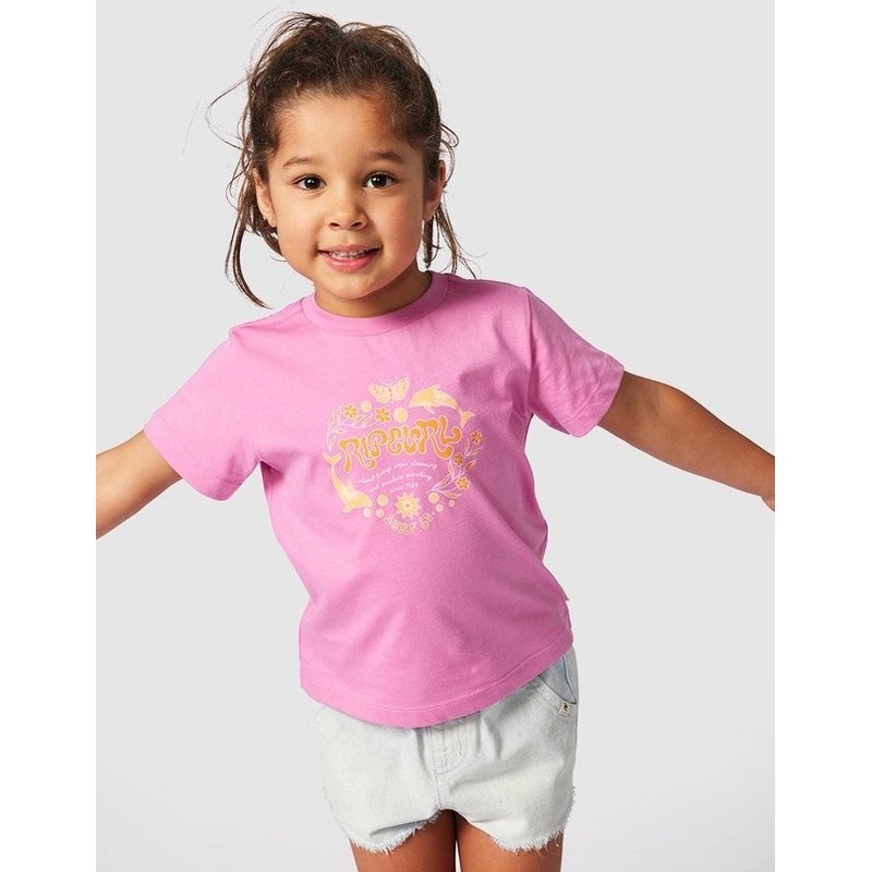 Rip Curl Rainbow Logo/Desto Girls Tee -Win25