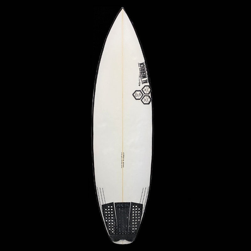 5'8" Black/White with fins,  25L