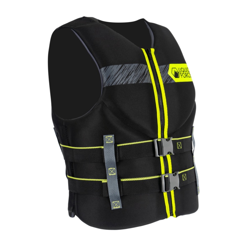 Liquid Force Classic Hinge Men's CGA Life Jacket in Black/Green