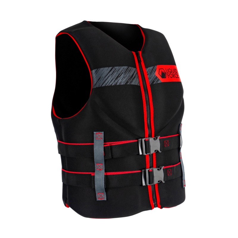 Liquid Force Classic Hinge Men's CGA Life Jacket in Black/Red